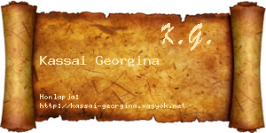 Kassai Georgina névjegykártya