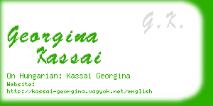 georgina kassai business card